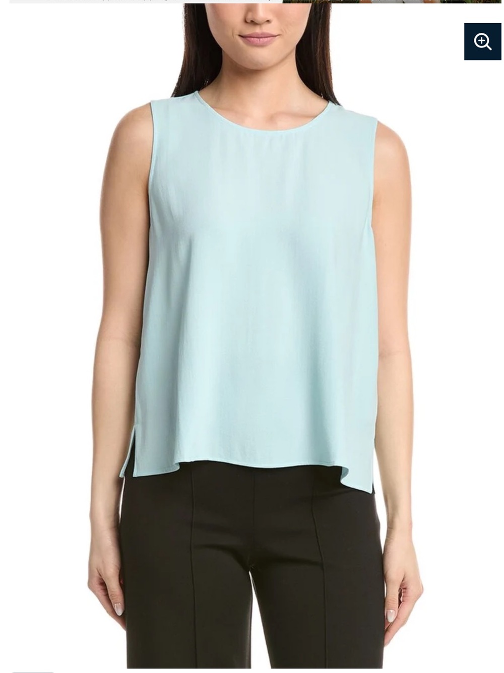 NWT EILEEN FISHER ROUND NECK SILK SHELL